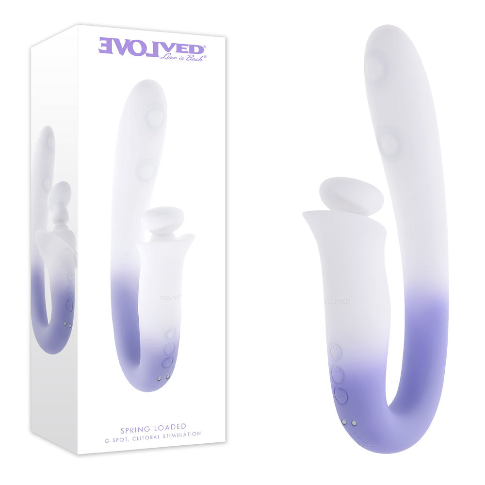 Evolved Spring Loaded (Purple) – USB Rechargeable 23cm Multi-Tapping Vibrator White > Vibrators > Ladies > Clitoral Vibrators and Stimulators Main image