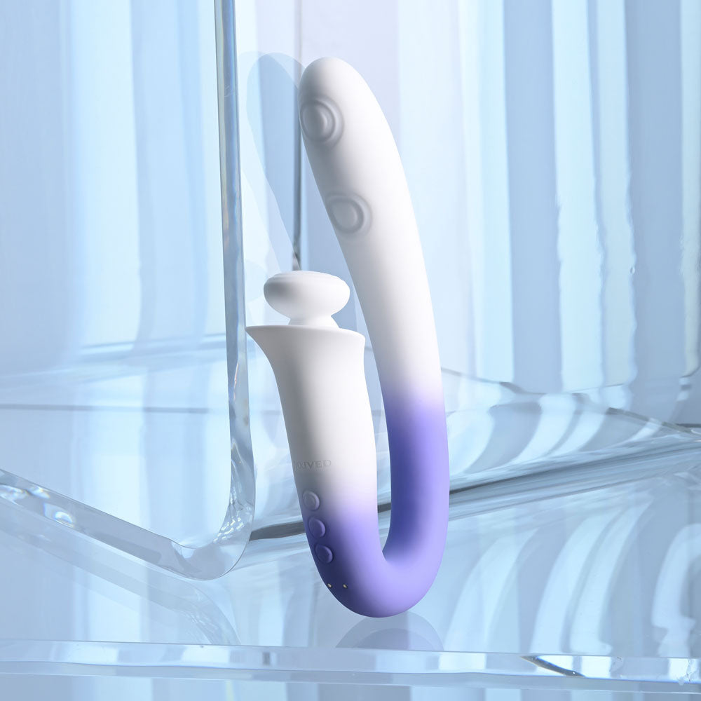 Evolved Spring Loaded (Purple) – USB Rechargeable 23cm Multi-Tapping Vibrator Secondary image