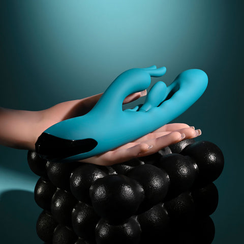 Evolved BUNNY TAPPER - 20 cm USB Rechargeable Rabbit Vibrator with Flicking Shaft > Vibrators > Ladies > Rabbit