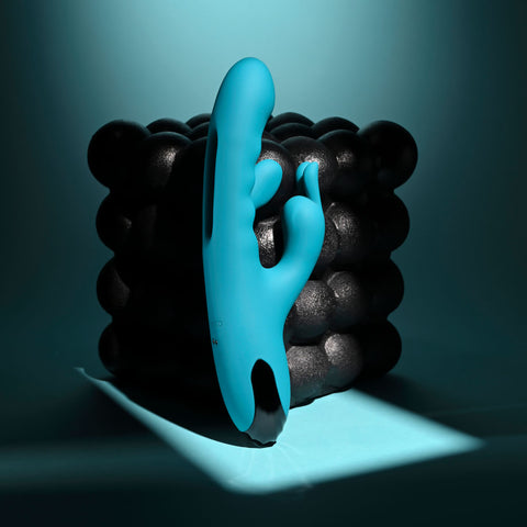 Evolved BUNNY TAPPER - 20 cm USB Rechargeable Rabbit Vibrator with Flicking Shaft > Vibrators > Ladies > Rabbit