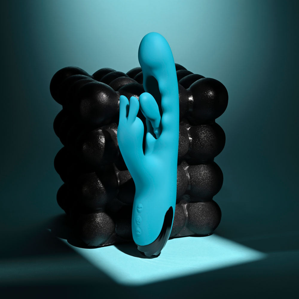 Evolved BUNNY TAPPER - 20 cm USB Rechargeable Rabbit Vibrator with Flicking Shaft > Vibrators > Ladies > Rabbit