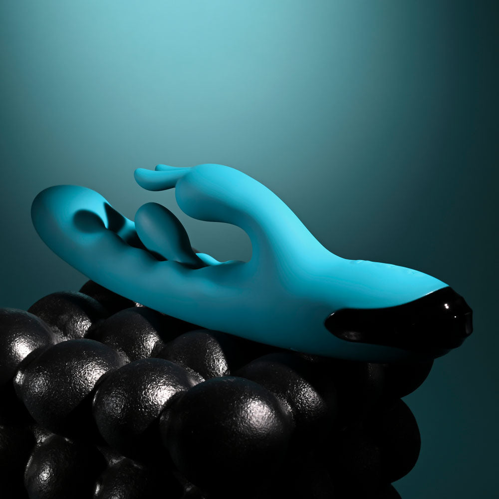 Evolved BUNNY TAPPER - 20 cm USB Rechargeable Rabbit Vibrator with Flicking Shaft > Vibrators > Ladies > Rabbit