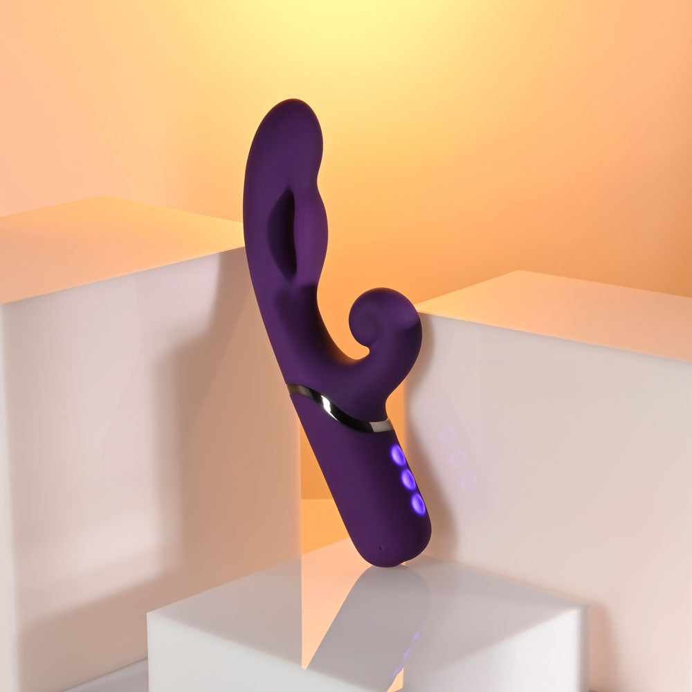 Evolved Pleasure Puff – USB Rechargeable Inflatable 24.1 cm Rabbit Vibrator Secondary image