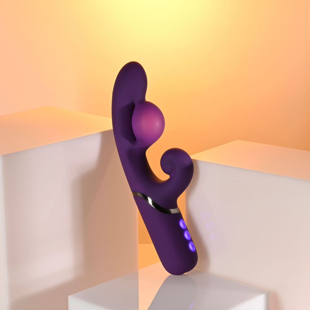 Evolved Pleasure Puff – USB Rechargeable Inflatable 24.1 cm Rabbit Vibrator > Vibrators > Ladies > Rabbit Multi