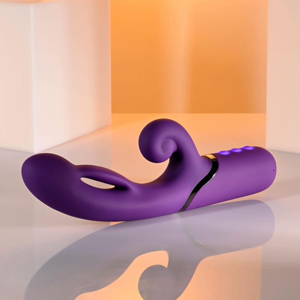 Evolved Pleasure Puff – USB Rechargeable Inflatable 24.1 cm Rabbit Vibrator > Vibrators > Ladies > Rabbit Multi