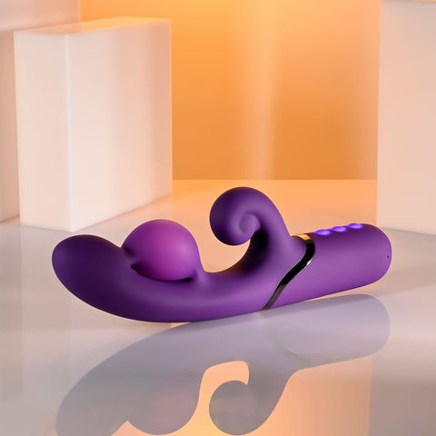 Evolved Pleasure Puff – USB Rechargeable Inflatable 24.1 cm Rabbit Vibrator VIBRATORS-RABBIT-MULTI
