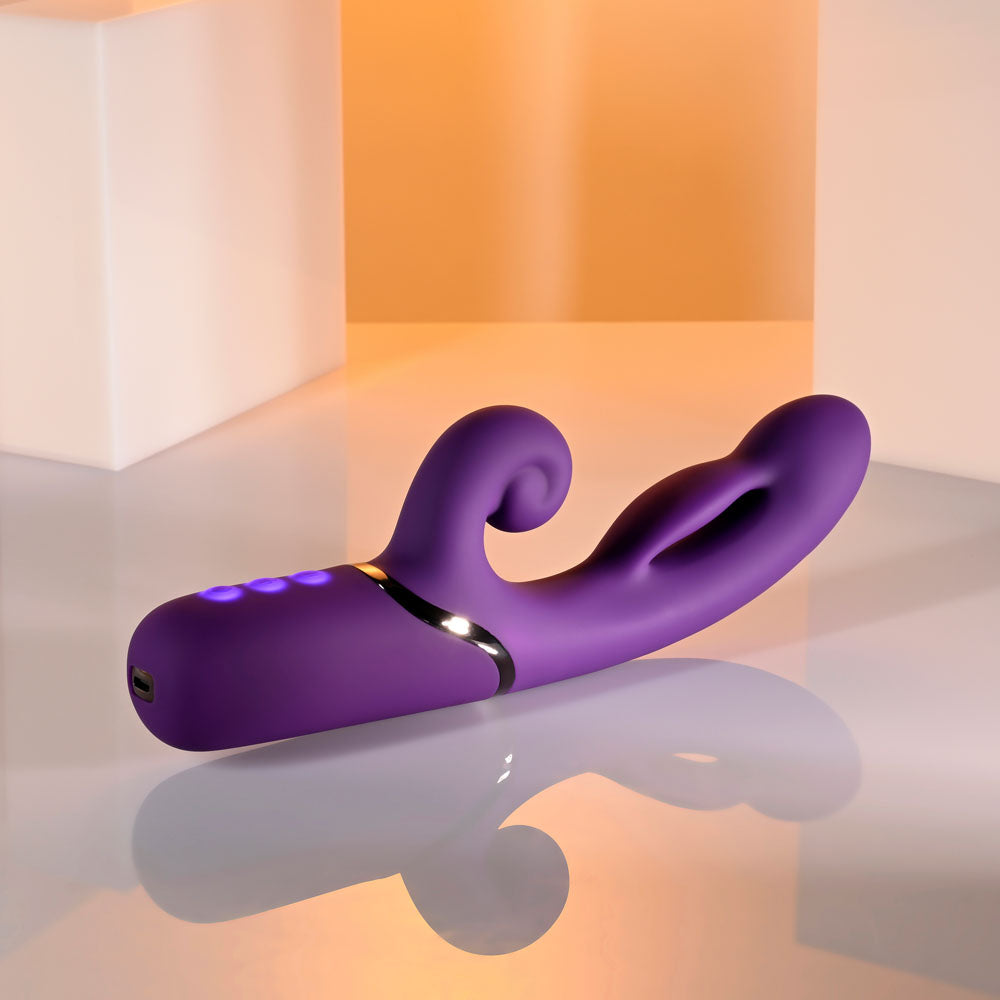 Evolved Pleasure Puff – USB Rechargeable Inflatable 24.1 cm Rabbit Vibrator VIBRATORS-RABBIT-MULTI