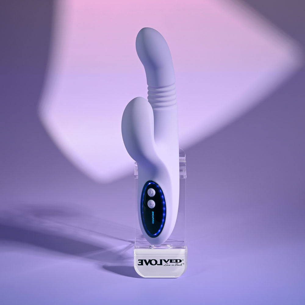 Evolved Pep Talk – USB Rechargeable Thrusting Vibrator with Clitoral Stimulator > Vibrators > Ladies > Rabbit
