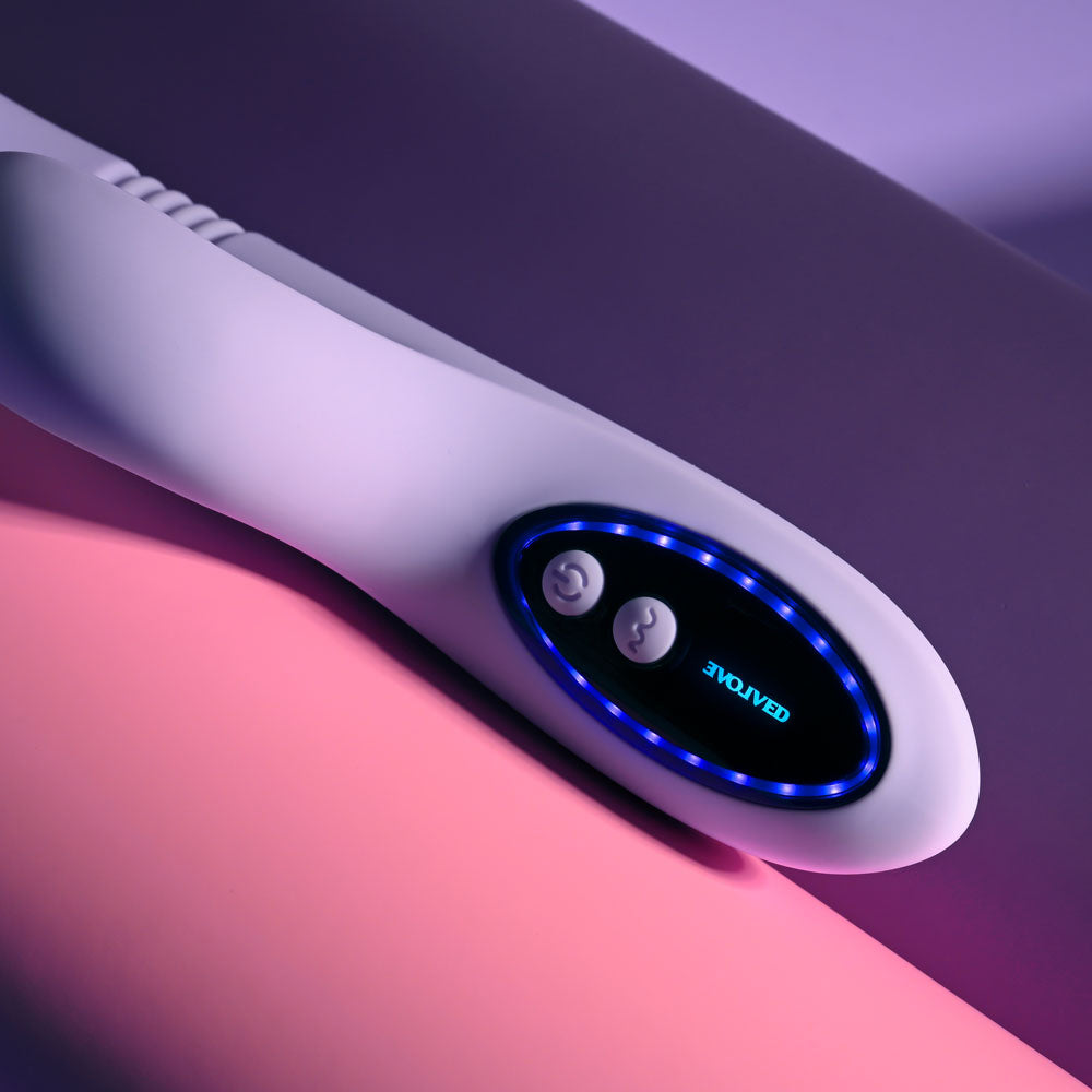 Evolved Pep Talk – USB Rechargeable Thrusting Vibrator with Clitoral Stimulator > Vibrators > Ladies > Rabbit