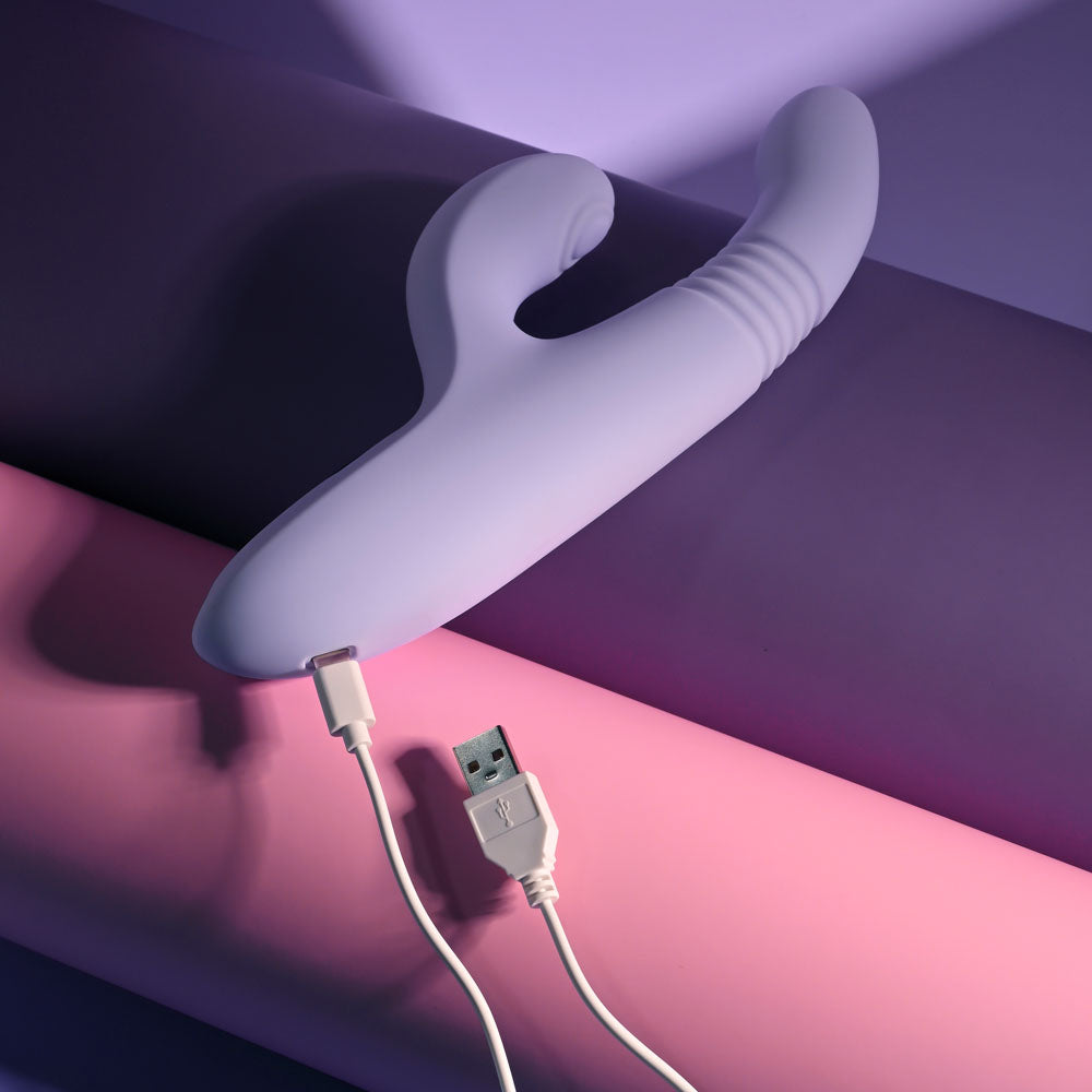 Evolved Pep Talk – USB Rechargeable Thrusting Vibrator with Clitoral Stimulator > Vibrators > Ladies > Rabbit