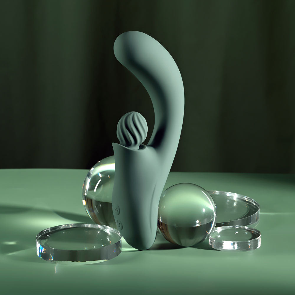 Evolved SPIRAL CHARM - 18 cm USB Rechargeable Rabbit Vibrator > Vibrators > Ladies > Rabbit