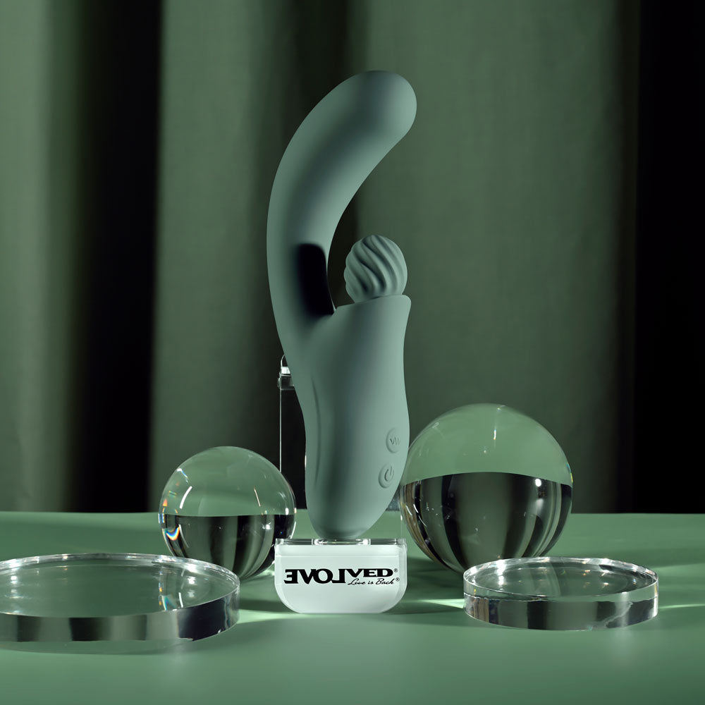 Evolved SPIRAL CHARM - 18 cm USB Rechargeable Rabbit Vibrator > Vibrators > Ladies > Rabbit