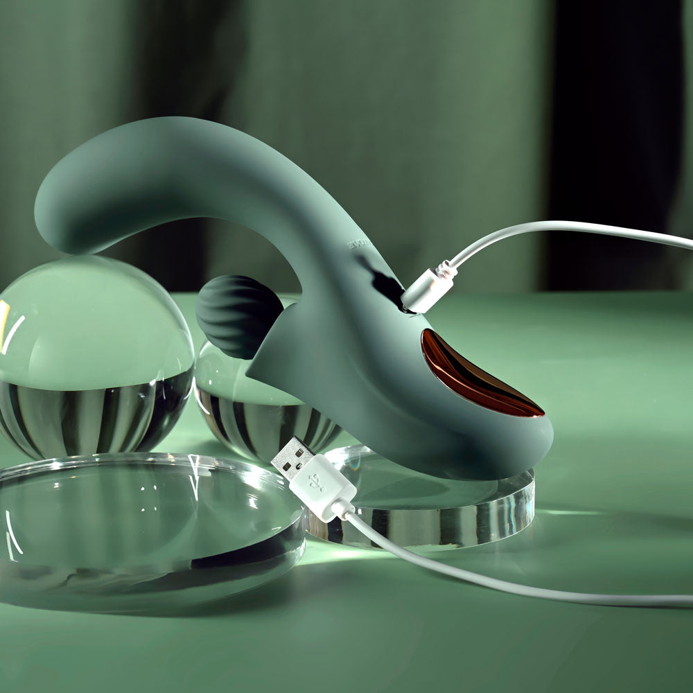 Evolved SPIRAL CHARM - 18 cm USB Rechargeable Rabbit Vibrator > Vibrators > Ladies > Rabbit