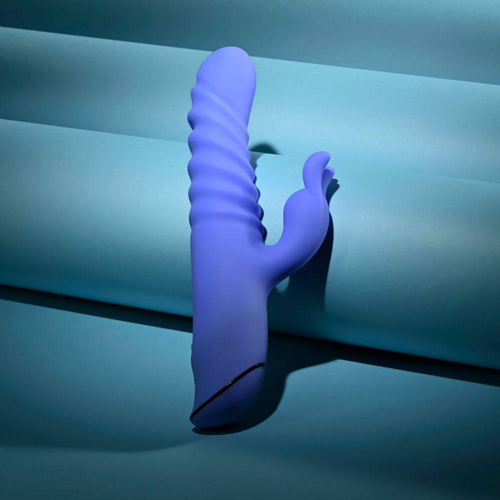 Evolved KNOCK KNOCK - 22.9 cm USB Rechargeable Rabbit Vibrator with Flicking Head > Vibrators > Ladies > Rabbit