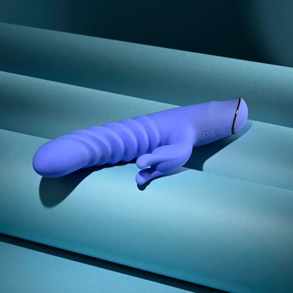 Evolved KNOCK KNOCK - 22.9 cm USB Rechargeable Rabbit Vibrator with Flicking Head > Vibrators > Ladies > Rabbit
