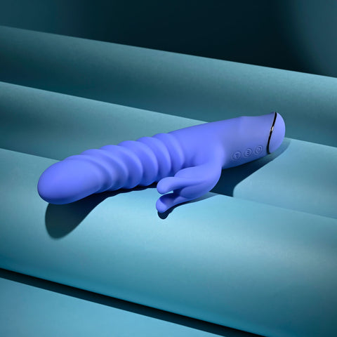 Evolved KNOCK KNOCK - 22.9 cm USB Rechargeable Rabbit Vibrator with Flicking Head > Vibrators > Ladies > Rabbit