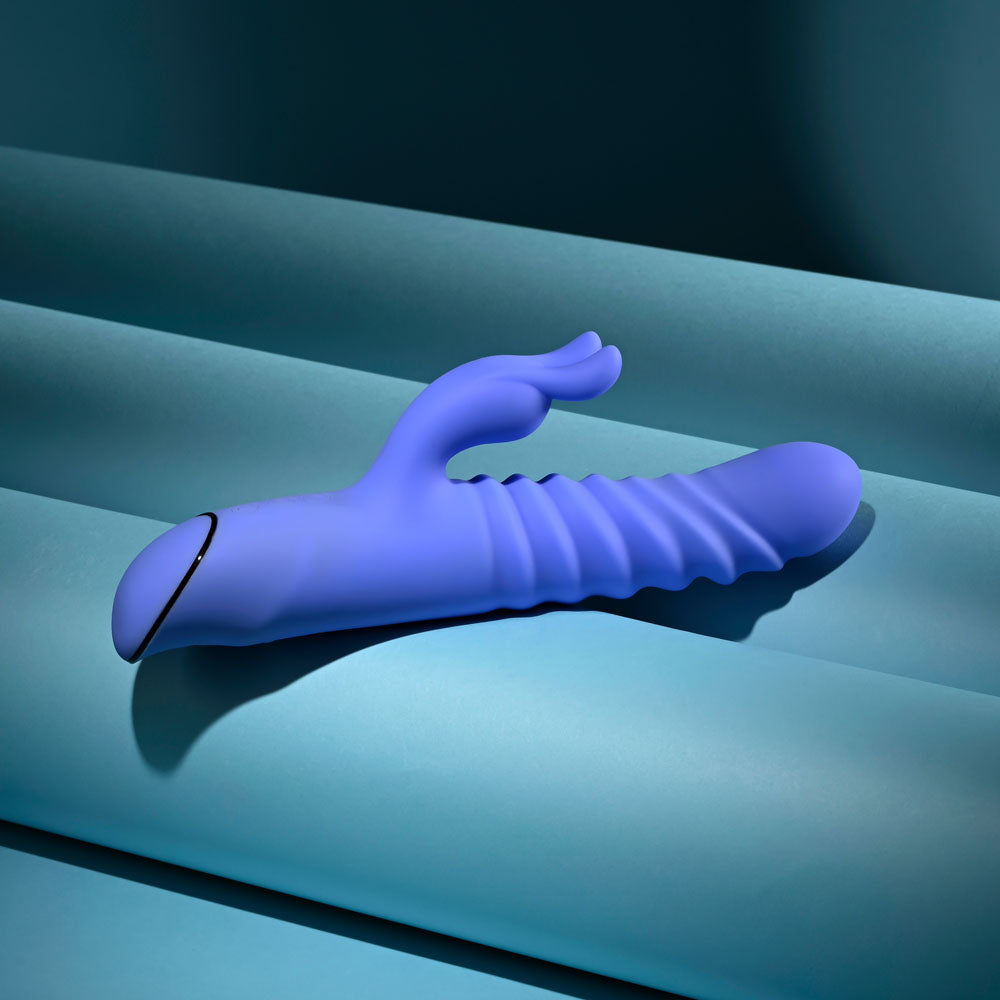 Evolved KNOCK KNOCK - 22.9 cm USB Rechargeable Rabbit Vibrator with Flicking Head > Vibrators > Ladies > Rabbit