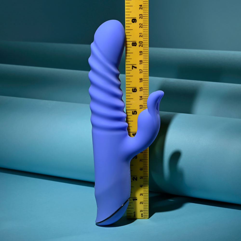 Evolved KNOCK KNOCK - 22.9 cm USB Rechargeable Rabbit Vibrator with Flicking Head > Vibrators > Ladies > Rabbit