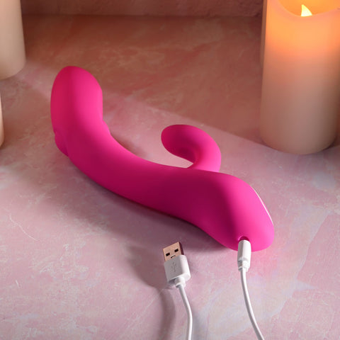 Evolved G-Tapper – USB Rechargeable Rabbit Vibrator with Dual Motors and Flexible G-Spot Shaft > Vibrators > Ladies > Rabbit