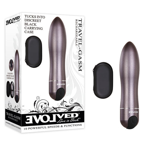 Evolved Travel-Gasm (Gray) – Rechargeable Waterproof Bullet Vibrator Grey BULLETS