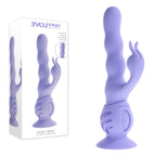 Evolved Wiggly Bunny – USB Rechargeable Rabbit Vibrator with Suction Base Purple > Vibrators > Ladies > Rabbit Multi