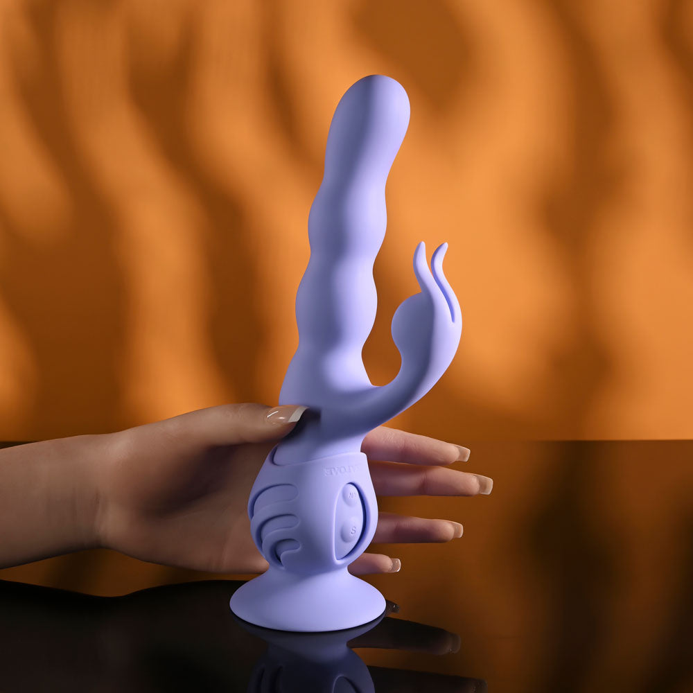 Evolved Wiggly Bunny – USB Rechargeable Rabbit Vibrator with Suction Base > Vibrators > Ladies > Rabbit Multi