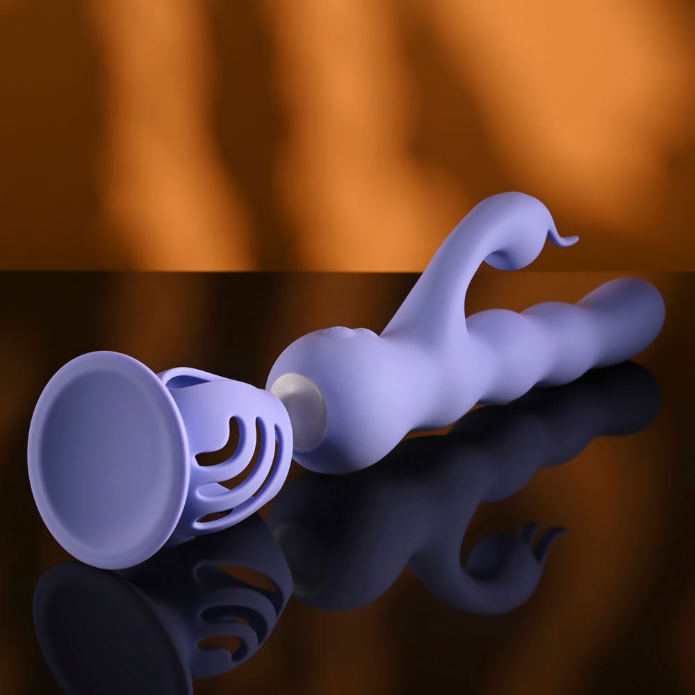 Evolved Wiggly Bunny – USB Rechargeable Rabbit Vibrator with Suction Base > Vibrators > Ladies > Rabbit Multi