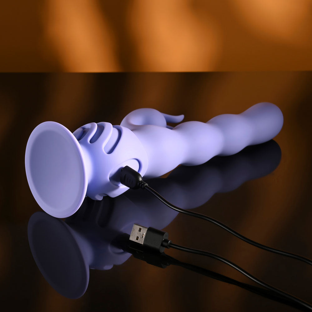 Evolved Wiggly Bunny – USB Rechargeable Rabbit Vibrator with Suction Base > Vibrators > Ladies > Rabbit Multi