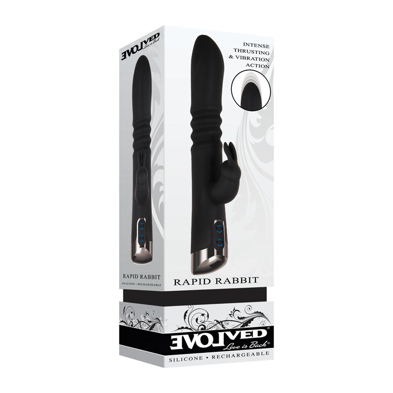 Evolved Rapid Rabbit 25.4 cm Thrusting Vibrator > Vibrators > Ladies > Rabbit Multi