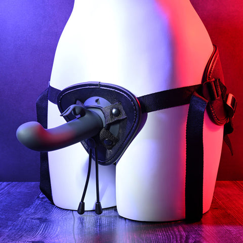 Evolved Heavenly Harness USB Rechargeable Strap On Kit VIBRATORS-RABBIT