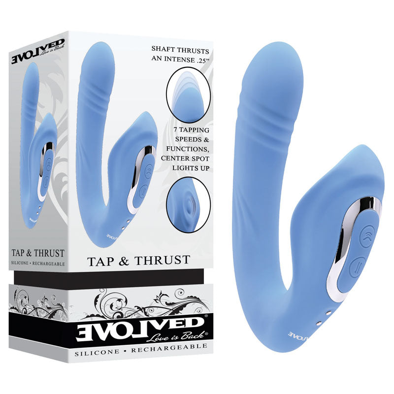 Evolved Tap and Thrust Dual Vibrator Blue > Vibrators > Unconventional