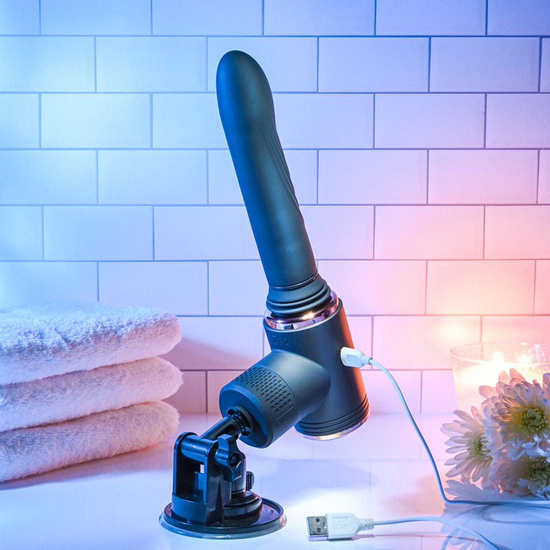 Evolved TOO HOT TO HANDLE Thrusting Vibe 7 Speed Rechargeable > Dildos > Thrusting Dildos