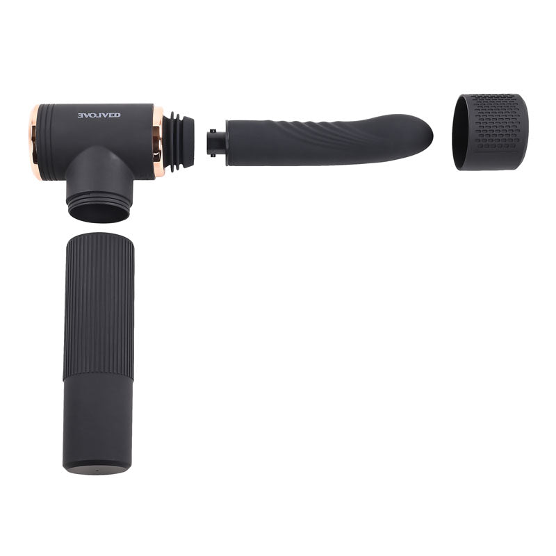 Evolved TOO HOT TO HANDLE Thrusting Vibe 7 Speed Rechargeable > Dildos > Thrusting Dildos