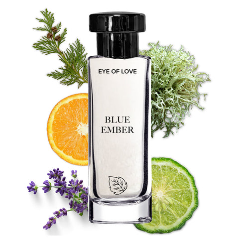 Eye of Love Love in Bloom Blue Ember Pheromone Cologne for Men 30ml Citrus and Cedar Scented Attraction Spray Fragrance Mist