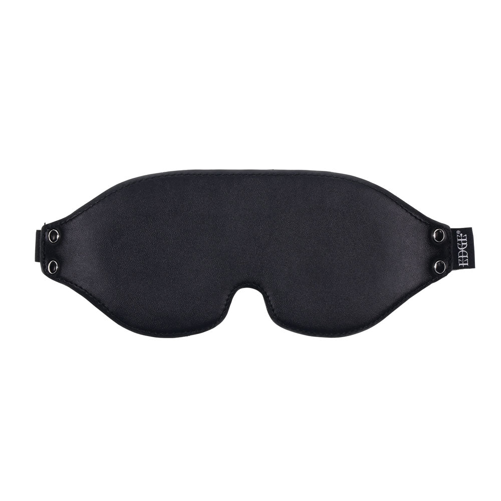 Edge Lights Out Blindfold Eyemask Restraint – Faux Leather Sensory Play Accessory Secondary image