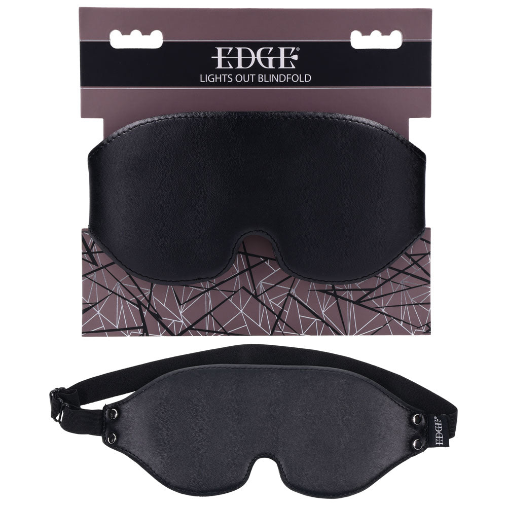 Edge Lights Out Blindfold Eyemask Restraint – Faux Leather Sensory Play Accessory > Bondage Gear > Blindfolds Main image