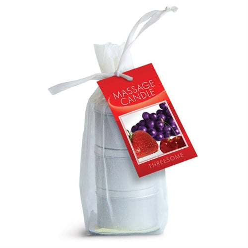 Edible Massage Candle Threesome Cherry Strawberry Melon Flavored Candles 3 Pack Secondary image
