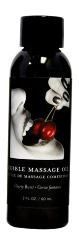 Edible Massage Oil Cherry Burst Flavored 59ml Bottle Secondary image