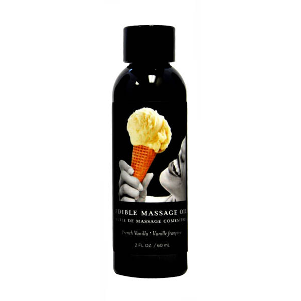 Edible Massage Oil French Vanilla Flavor 59 ml Bottle Spa Quality Massage Oil