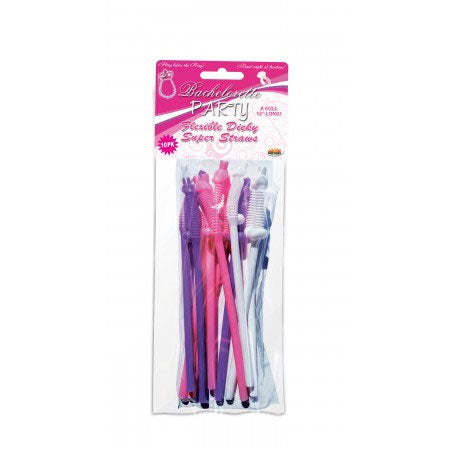 Dicky Straws 12 Inch Super Flex Tip Straws – Pack of 10 Drinking Straws One Size > Novelties > Bachelor & Bachelorette Items