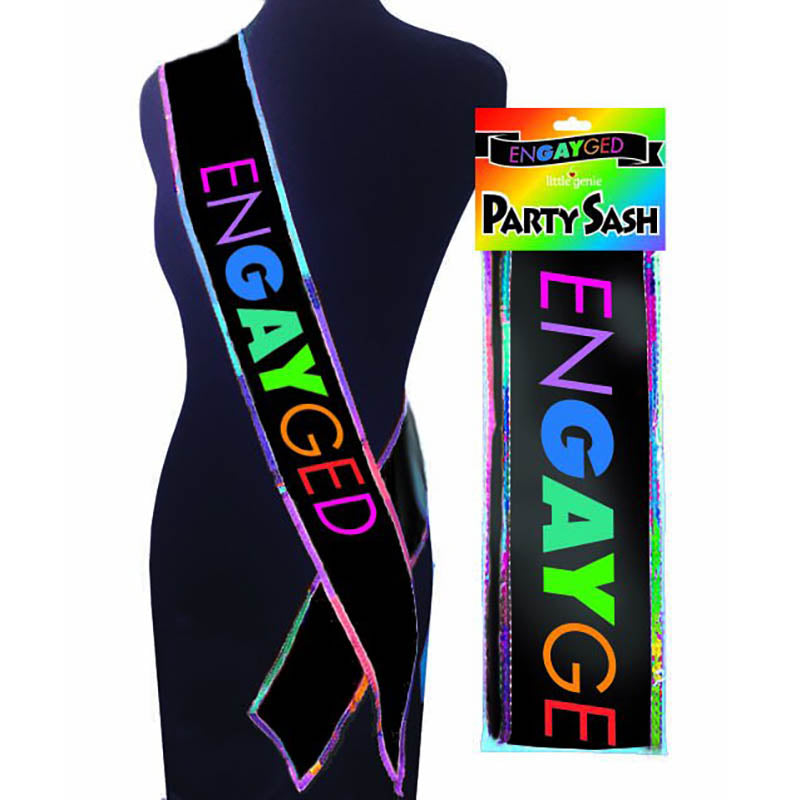 Engaged Sash for Bachelorette Party - Novelty Celebration Accessory Default Title Party Supplies