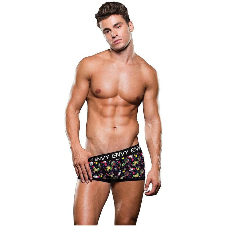 Envy Disco Unicorn Trunk - Medium Large Size Adult Boxer Brief Coloured Mens Trunks