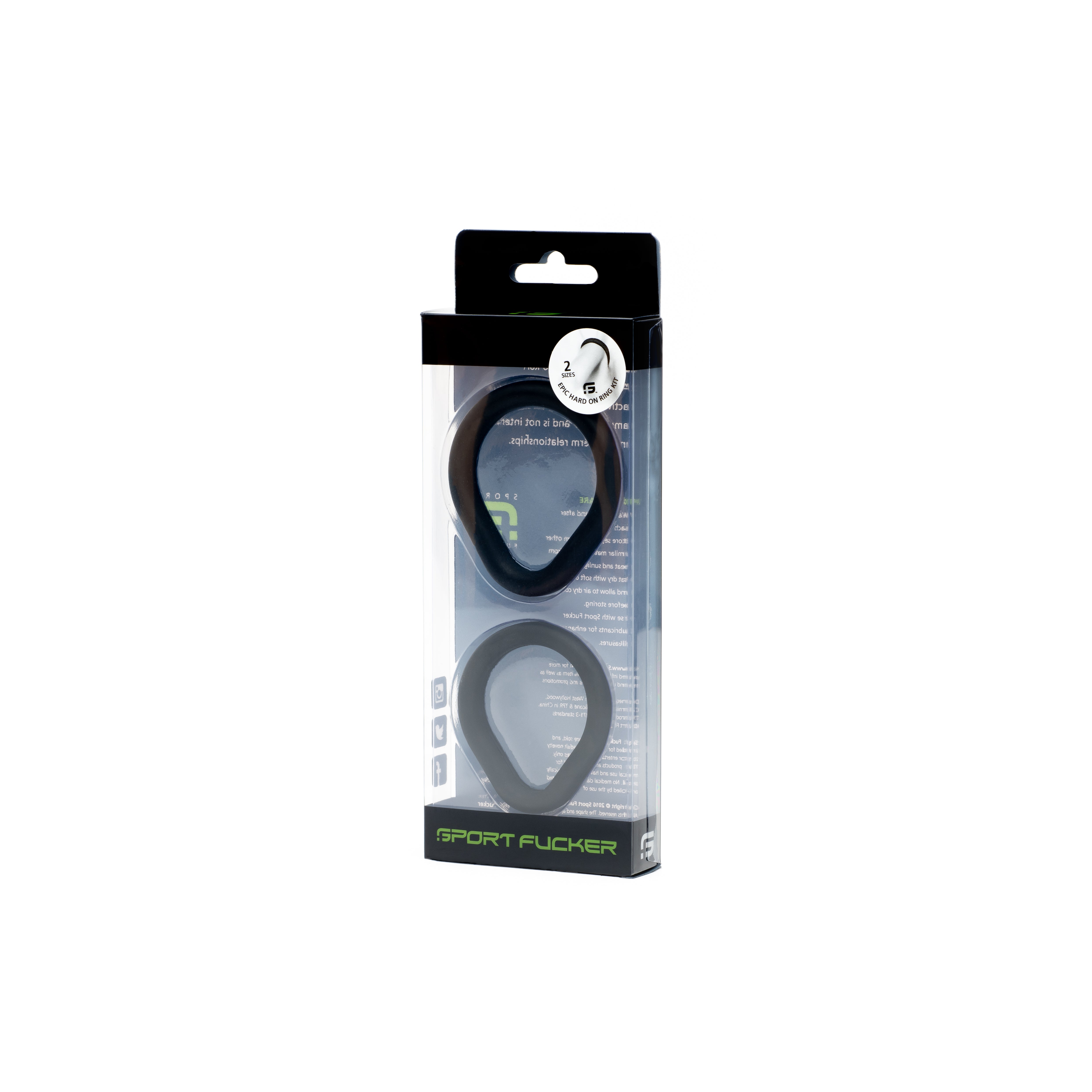 Epic Hard On Silicone Ring Kit 2 Pack Black Secondary image