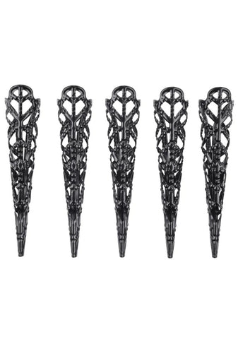 Sex & Mischief Sensory Fingertips - 8.25 cm Black Alloy Medical Themed