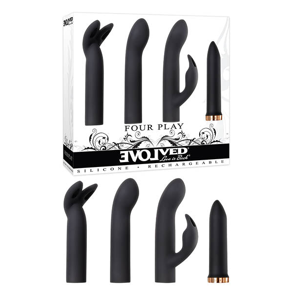Evolved Four Play Bullet With Three Sleeves > Vibrators > Mini Vibrators