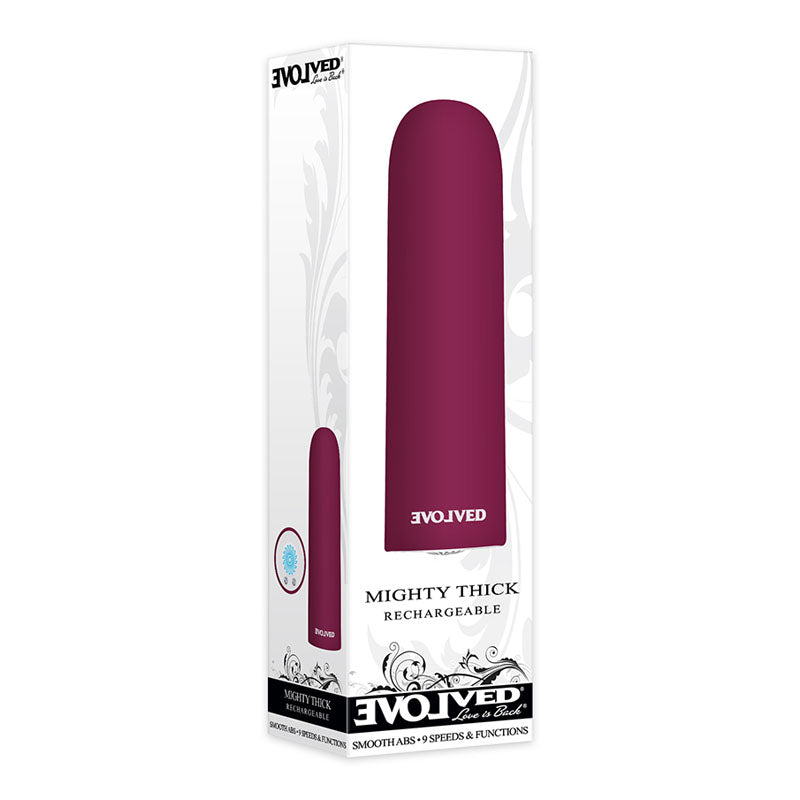 Evolved Mighty Thick Burgundy 9 cm (3.5") Bullet Vibrator Burgundy > Vibrators > Mini Vibrators