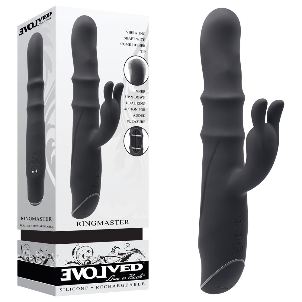 Evolved RINGMASTER 23.1cm Rabbit Vibe with 10 Speeds > Vibrators > Ladies > Rabbit