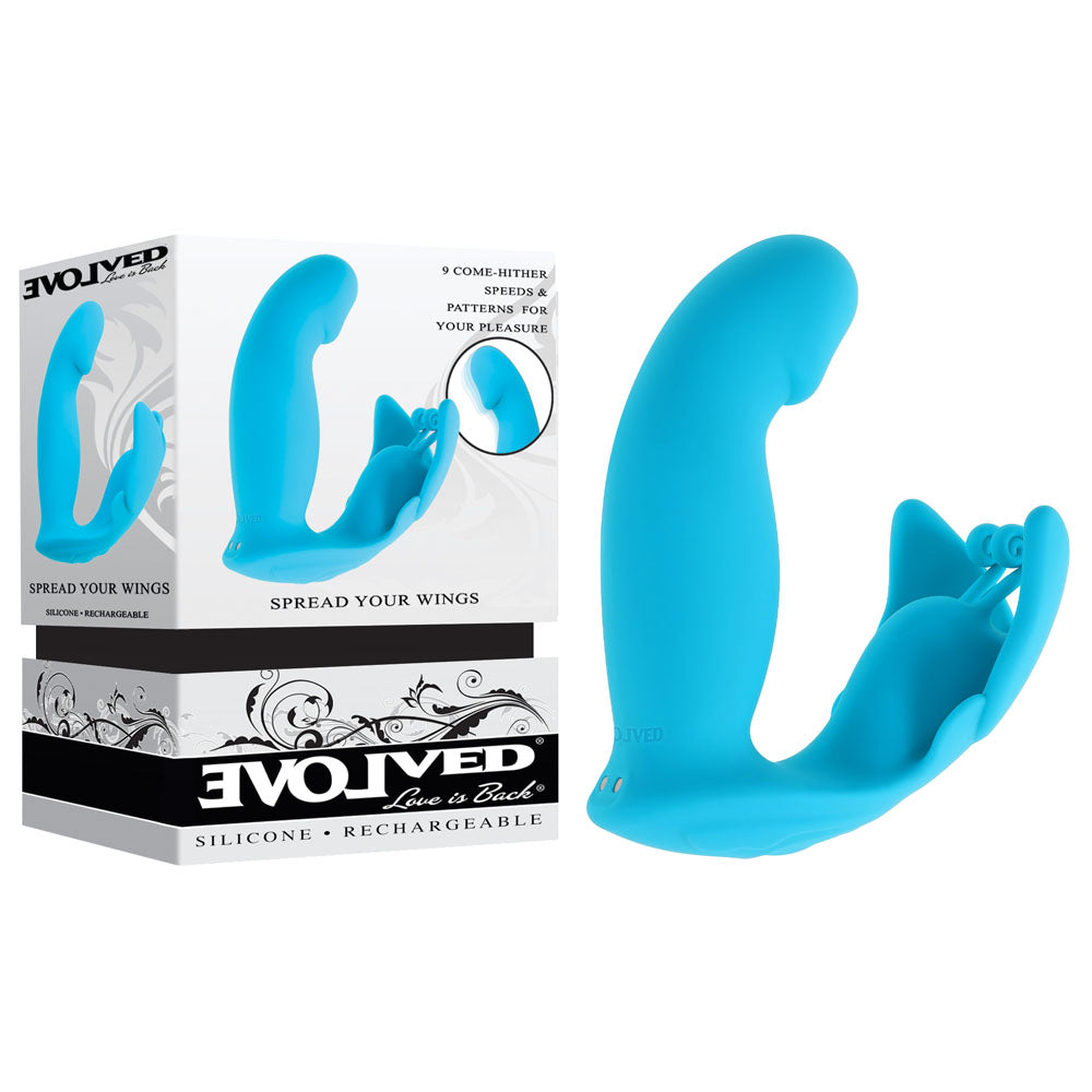 Evolved SPREAD YOUR WINGS Blue Butterfly Vibrator 12.6cm > Sex Toys For Ladies > Panty Vibes Main image
