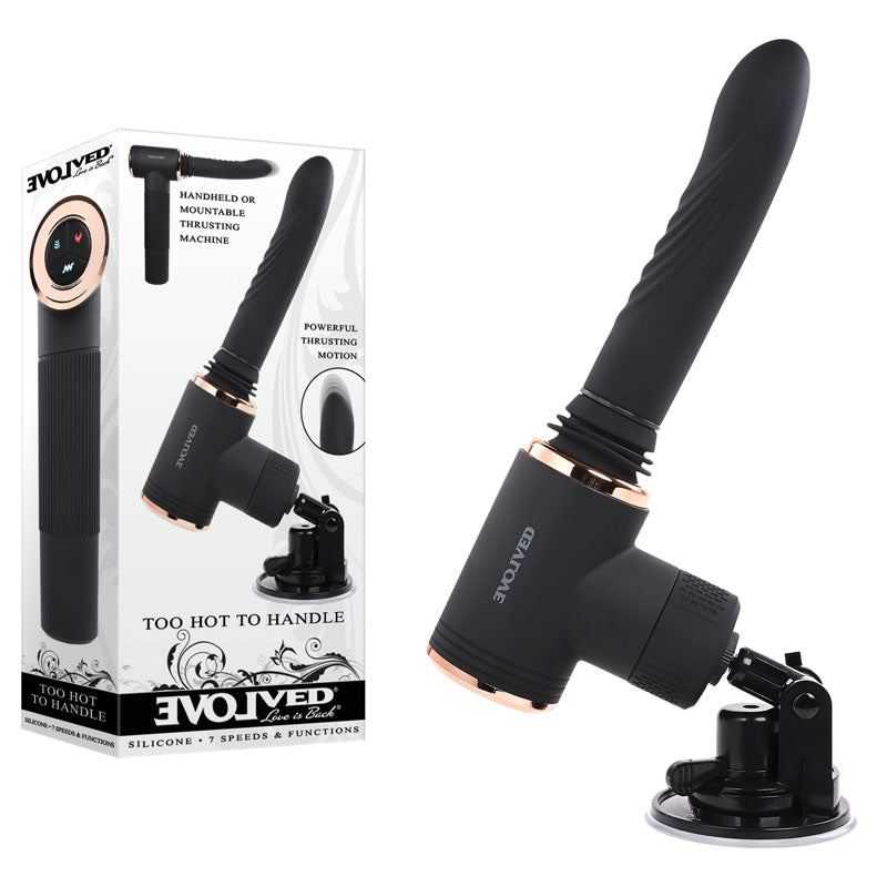 Evolved TOO HOT TO HANDLE Thrusting Vibe 7 Speed Rechargeable > Dildos > Thrusting Dildos Main image