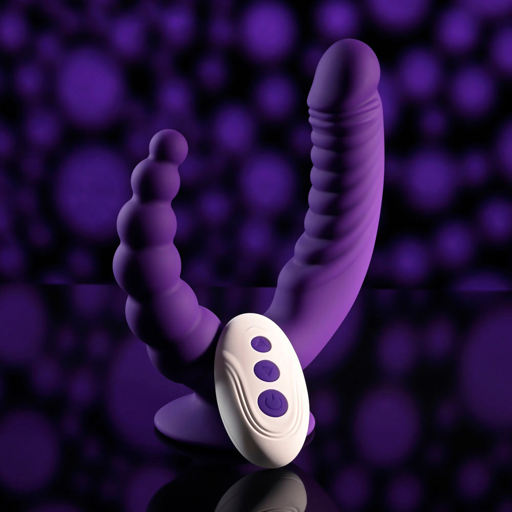 Evolved The Rider Double Ended Vibrator Purple > Dildos > Double Dildos